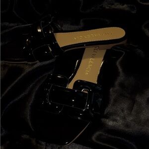 Elegant Black Slide Sandals